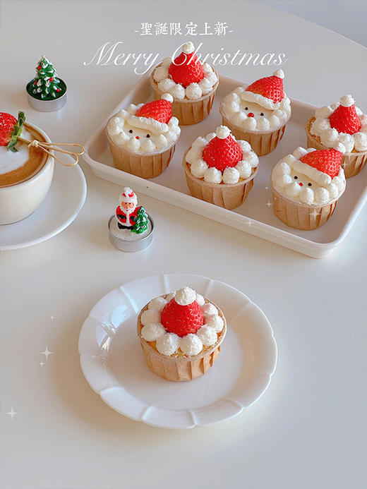圣诞草莓小雪人 - 分享款纸杯蛋糕 商品图3