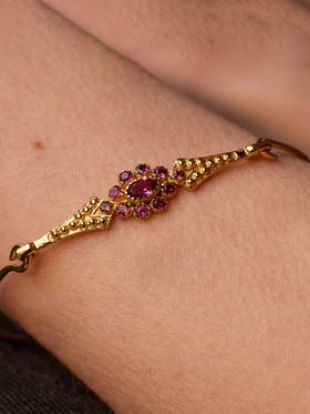 北京仓｜Dorothee sausset-ANNE 2-石榴石 粉色 手镯［法国设计师］