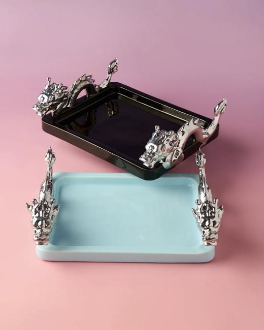 JXGZ吉星高照/双立龙雕塑盘 商品图0