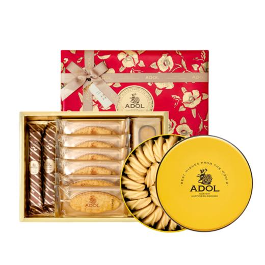 ADOL法式高奢曲奇伴手礼盒套装(红金礼盒*1+珍妮原味*1)367g【年货】LP 商品图0