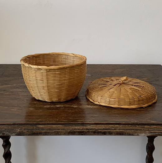 【苏州】日本中古竹编盖篮 X1439 商品图2