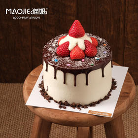 风味奶油蛋糕-草莓生巧s(默认草莓草莓酱➕生巧夹心）（巧克力坯，6%糖）