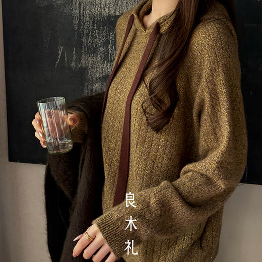 【预售7天】良木礼山羊绒连帽上衣（2224F） 商品图3