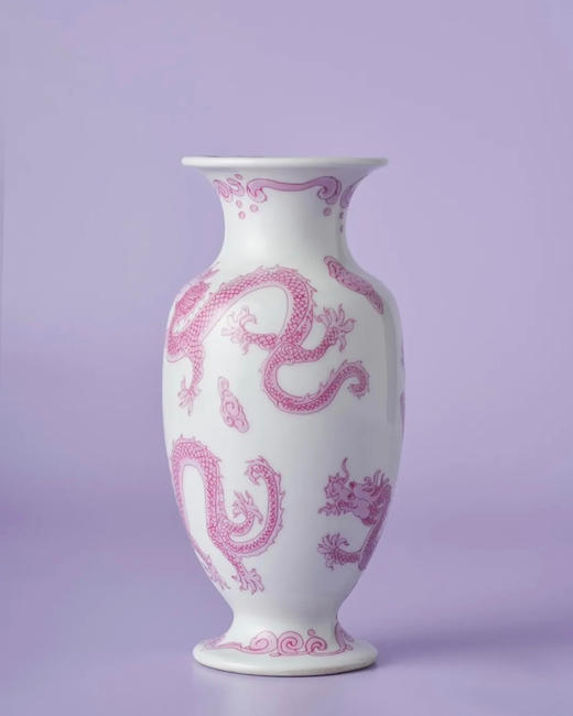 JXGZ吉星高照/白瓷粉龙瓶 商品图2