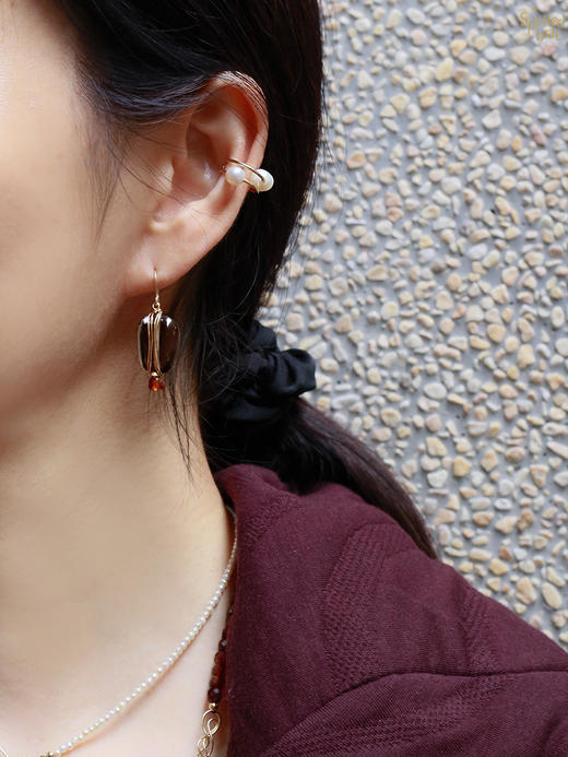 SpoiledBrat Jewelry前后珍珠双层耳骨夹 商品图3