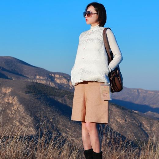 【线上专属】新中式羽绒马甲（24803089-玉兰花） 商品图0