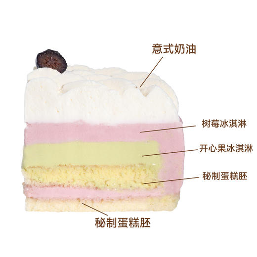 树莓开心果冰淇淋蛋糕 商品图3