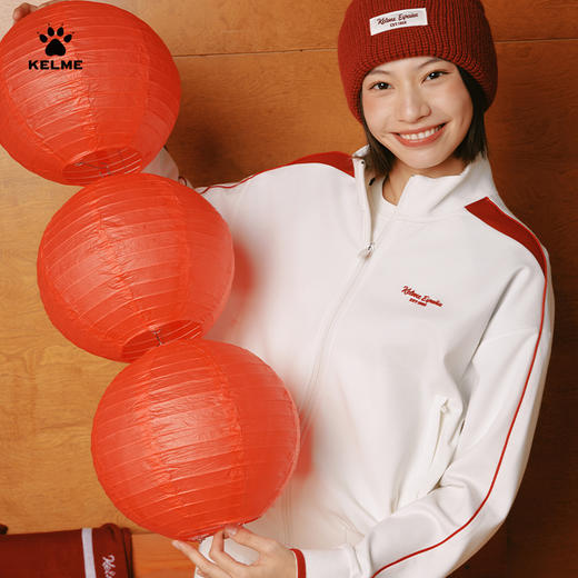 卡尔美有球必应系列女士立领针织外套6614WT2716 商品图0