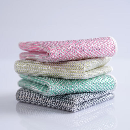 【分仓直发包邮】无印良品银丝去污百洁巾（四条套装）MJ-zu0647 商品图0