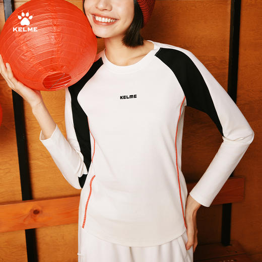 卡尔美有球必应系列女士圆领长袖T恤6614TX2009 商品图2