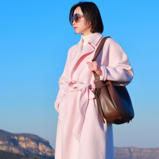 【抖音专属】羊毛大衣（24801812-粉米） 商品图0