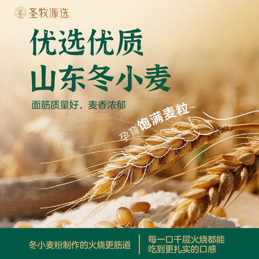 【不用配菜也能自己吃完】口感瓷实 越嚼越香 | 奶皮子千层火烧 早餐面食饼 500g/袋*2袋/4袋 [可松软可酥脆，夹菜吃、抹酱吃怎么吃都好吃。] 商品图2
