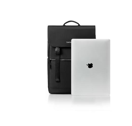 新秀丽（Samsonite）男士大学生双肩笔记本电脑包翻盖设计通勤出差轻便旅行大容量 TR1*09034黑色 商品图1