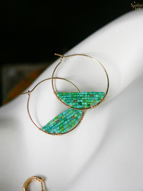 SpoiledBrat Jewelry土耳其蓝绿松石耳圈