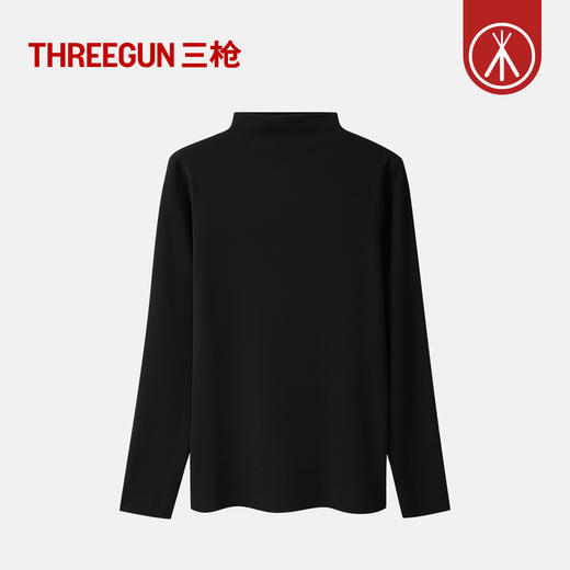 Threegun三枪 【莫代尔】连领女士长袖上衣打底衫-24008A011 商品图2