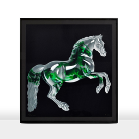 訾鹏 《翡翠马》版画