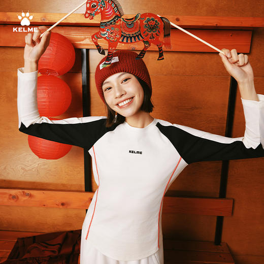 卡尔美有球必应系列女士圆领长袖T恤6614TX2009 商品图0