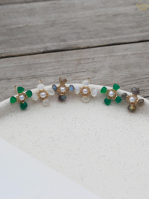SpoiledBrat Jewelry十字耳环系列｜月光石珍珠耳环 商品图11
