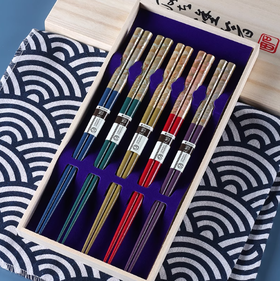 日本进口桐箱５膳入湖愁