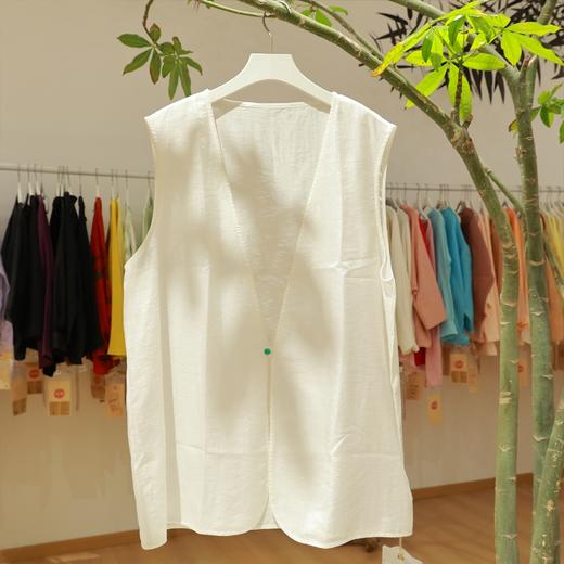 【抖音专属】新中式马甲（25804038-山矾） 商品图0