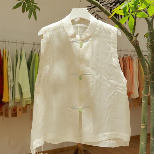 【抖音专属】中式马甲(23704158-米汤娇) 商品图0