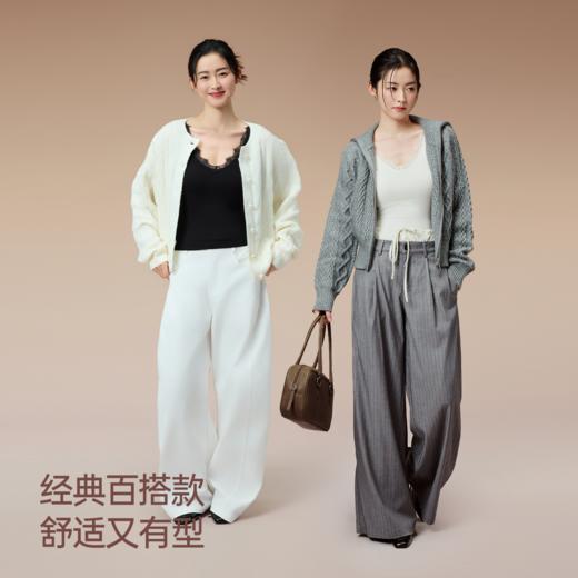 严选 | 内茵羊毛保暖带胸垫背心 蕾丝边女士秋冬内搭 商品图6