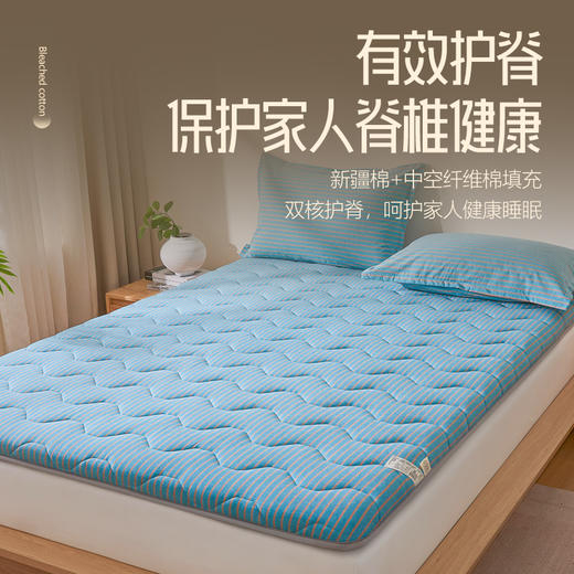 自然醒A类全棉色织水洗棉棉花三明治床垫LN 商品图1