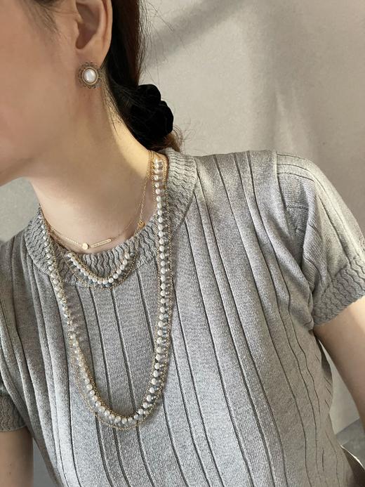 SpoiledBrat Jewelry珍珠月光石轨道长链 商品图7