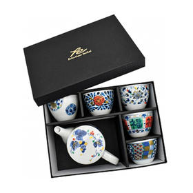 和蓝古浪漫一壶五杯茶具