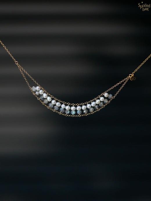 SpoiledBrat Jewelry珍珠斜长石/月光石轨道项链 商品图2
