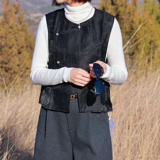 【抖音专属】马甲（24704837-玄黑） 商品图4