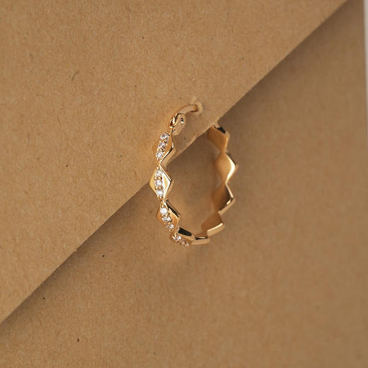 北京仓｜Leo Sedim-EUCLIDE-金色 锆石 单只 耳环［法国设计师］ 商品图0