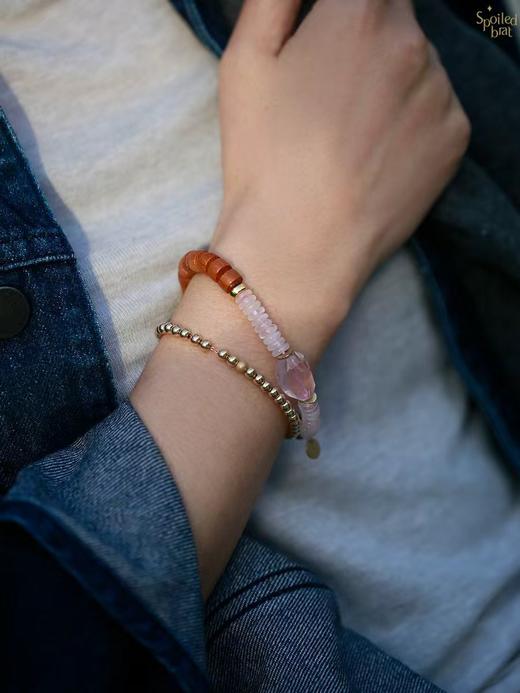 SpoiledBrat Jewelry 檀香木太阳石/粉晶/绿松石手串 商品图6