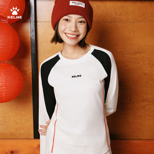 卡尔美有球必应系列女士圆领长袖T恤6614TX2009 商品图1