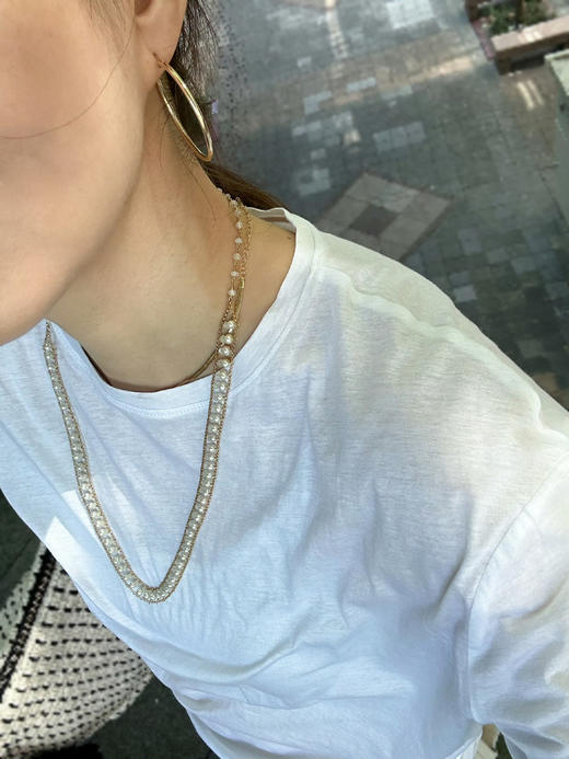 SpoiledBrat Jewelry珍珠月光石轨道长链 商品图2