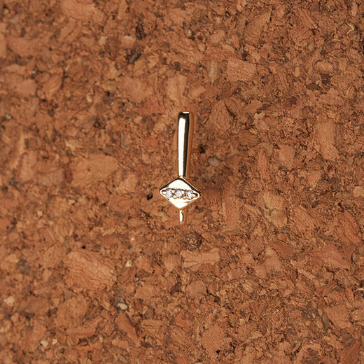 北京仓｜Leo Sedim-TRAME-金色 锆石 单只 耳钉［法国设计师］ 商品图3