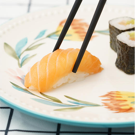 匠艺黑檀筷子瓷碟6件套 商品图5