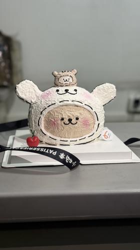 线条小狗汪汪汪·奶油蛋糕