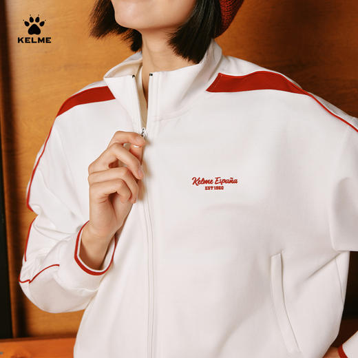 卡尔美有球必应系列女士立领针织外套6614WT2716 商品图1