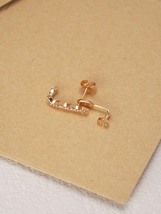 北京仓｜Leo Sedim-ORIGO-金色 锆石 单只 耳钉［法国设计师］ 商品图3