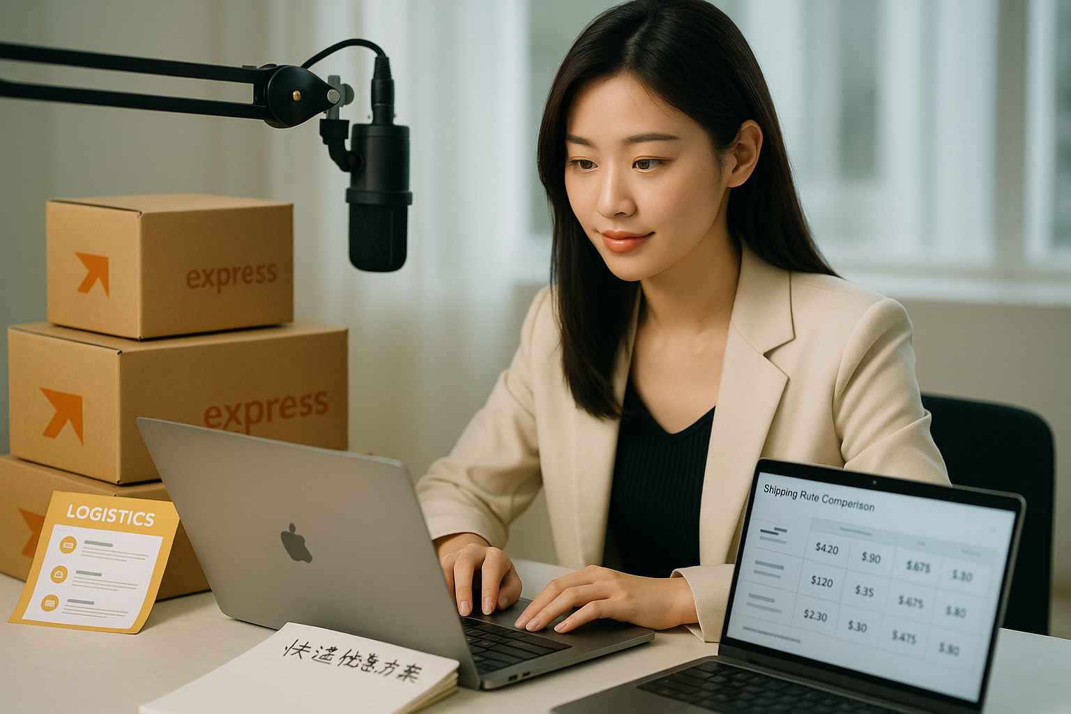 对比主流快递公司的报价，选性价比高的方案