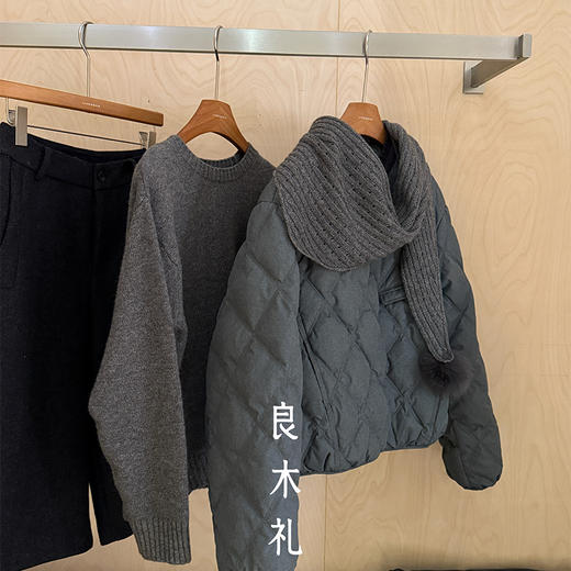 【预售7天】良木礼菱格羽绒服（D251201158） 商品图0