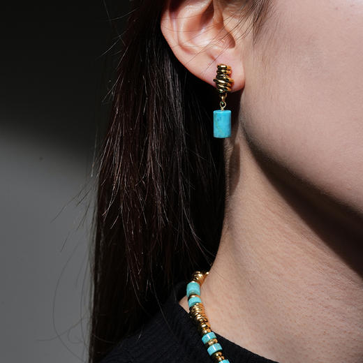 北京仓｜Goossens Paris-Ariane-绿松石 耳环  ［法国设计师］ 商品图0