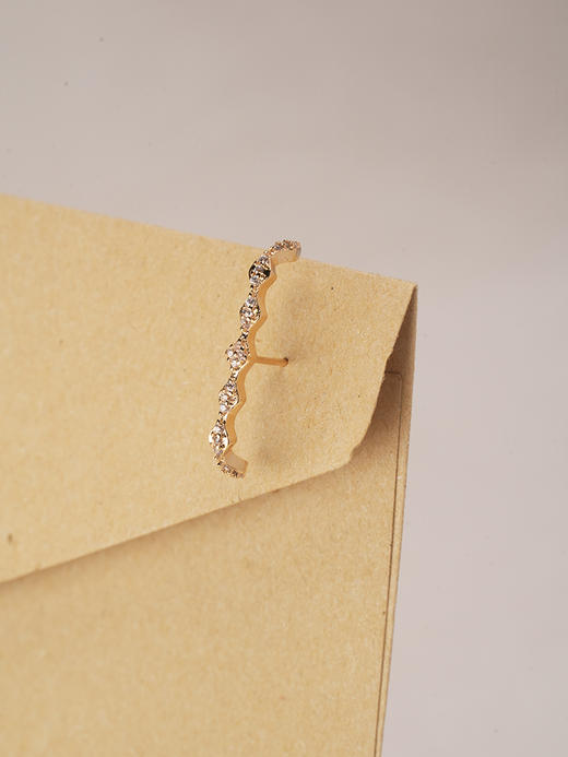 北京仓｜Leo Sedim-CADENCE-金色 锆石 单只 耳钉［法国设计师］ 商品图0