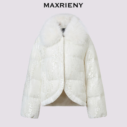 MAXRIENY【商场同款】精致日常羽绒服冬款立体花设计保暖外套(货号:MC85DC508) 商品图4
