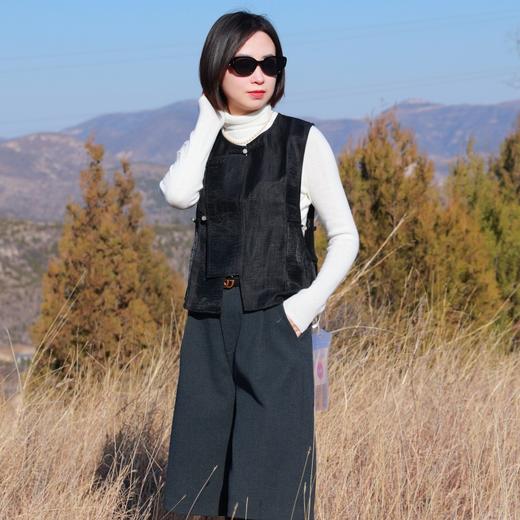 【抖音专属】马甲（24704837-玄黑） 商品图2