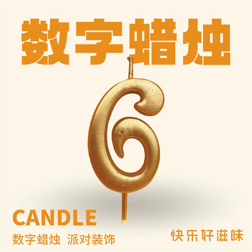 JLY炫彩数字蜡烛6 商品图0