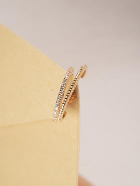 北京仓｜Leo sedim-ARCIS-金色 锆石 耳钉［法国设计师］