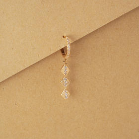 北京仓｜Leo Sedim-VESTA-金色 锆石 吊坠 单只 耳环［法国设计师］