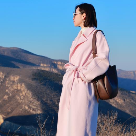 【抖音专属】羊毛大衣（24801812-粉米） 商品图2